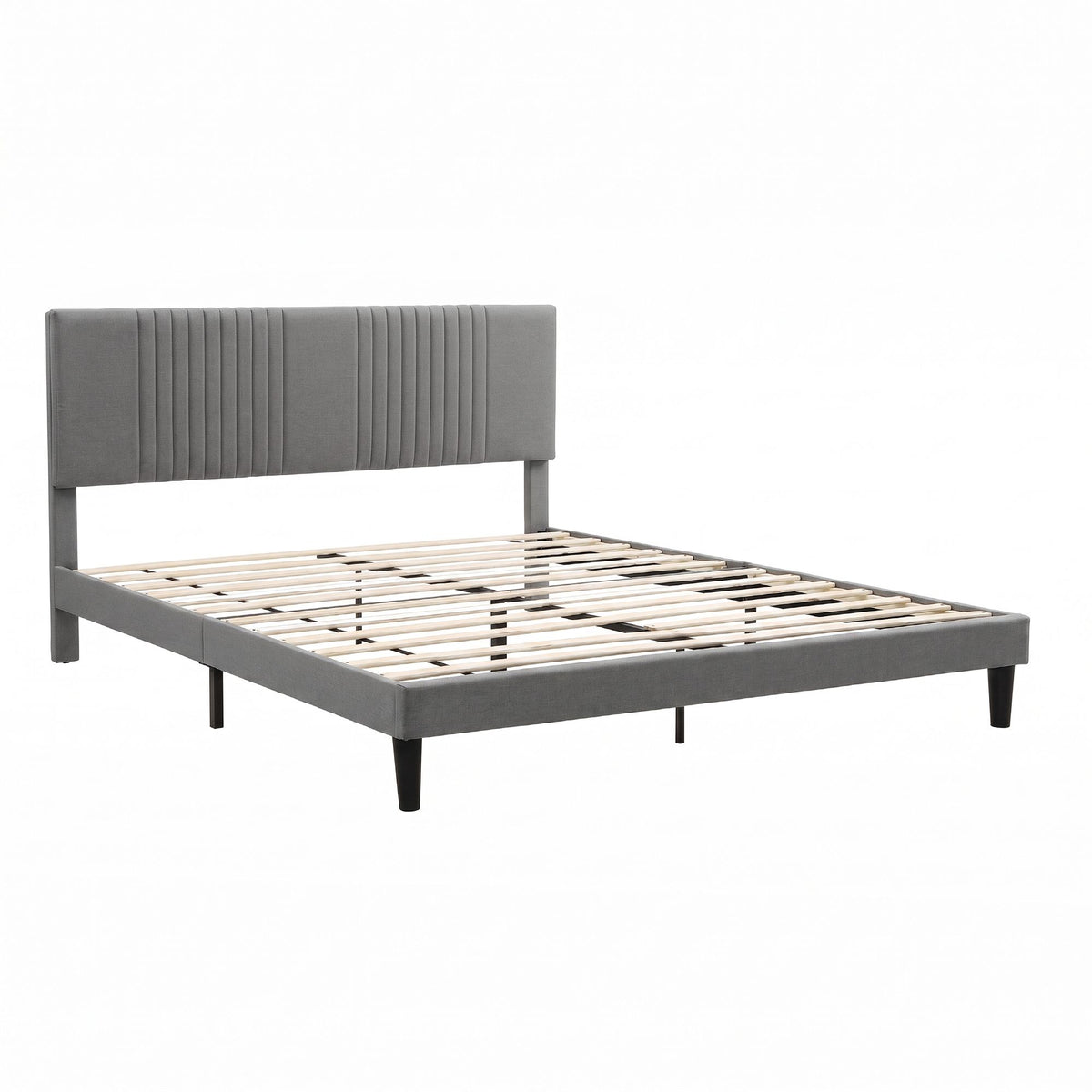 Kallie Bed Frame with Adjustable Headboard - Grey King