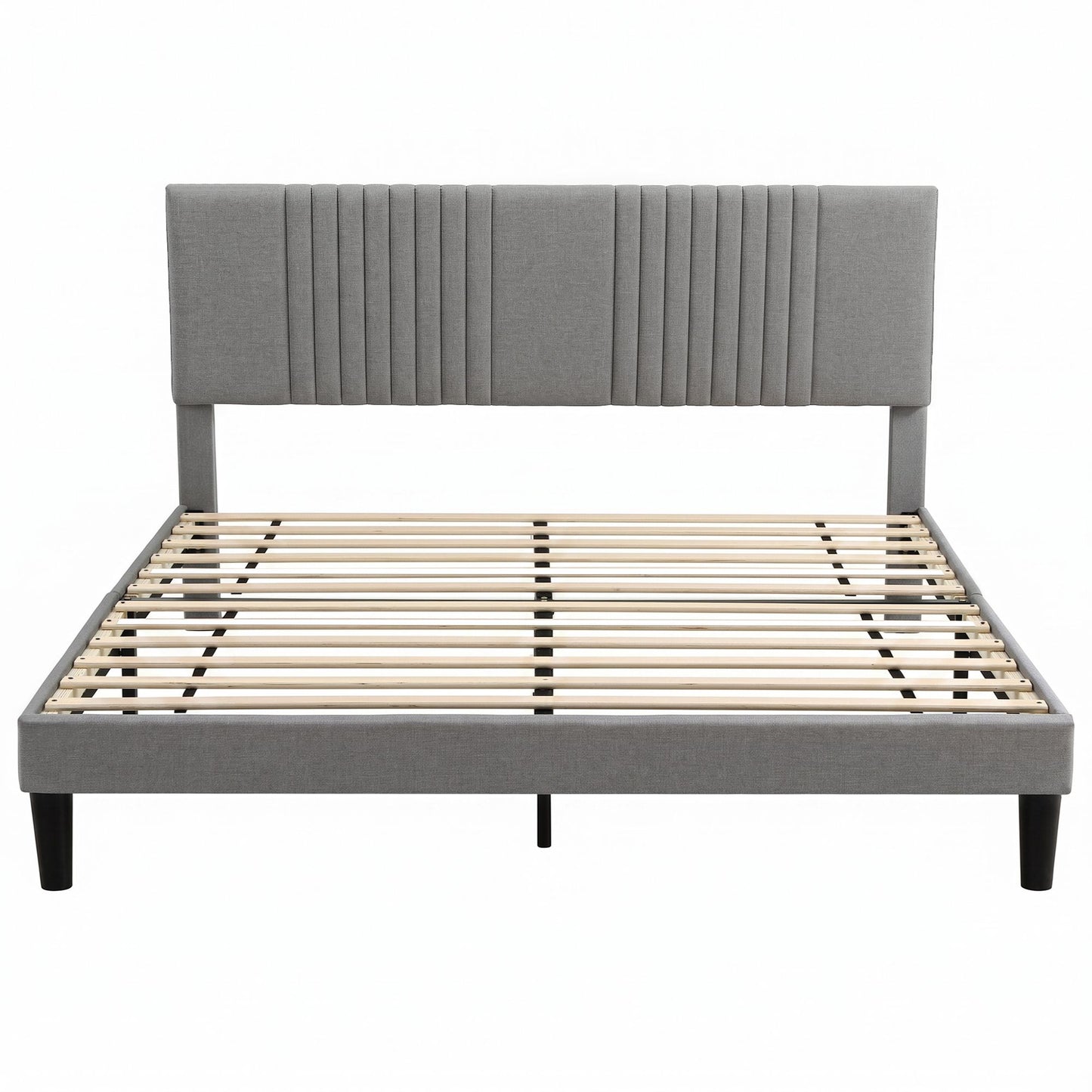 Kallie Bed Frame with Adjustable Headboard - Grey King