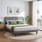 Kallie Bed Frame with Adjustable Headboard - Grey Queen