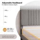 Kallie Bed Frame with Adjustable Headboard - Grey Queen