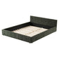 Meadow Bed Frame Chenille Heavy Duty Platform Base - Green Double
