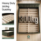 Meadow Bed Frame Chenille Heavy Duty Platform Base - Green Double