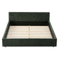 Meadow Bed Frame Chenille Heavy Duty Platform Base - Green King