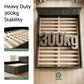 Meadow Bed Frame Chenille Heavy Duty Platform Base - Green Queen