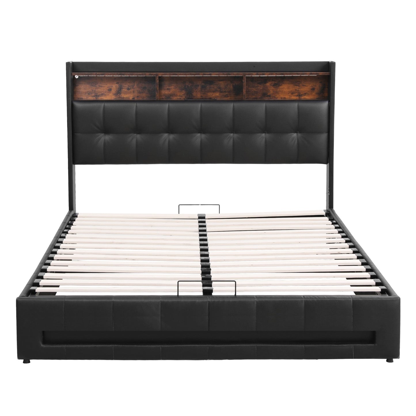 Lucan Bed & Mattress Package with 22cm Mattress - Black Queen