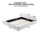 Xylia Bed Frame with Charging LED Lights & Tufted Headboard - White King