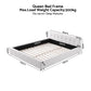 Xylia Bed Frame with Charging LED Lights & Tufted Headboard - White Queen