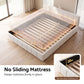 Xylia Bed Frame with Charging LED Lights & Tufted Headboard - White Queen