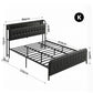 Vesper Bed Frame with Storage Headboard - Black King