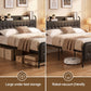 Napoli Bed Frame with Storage Headboard Charging Station - Black Queen