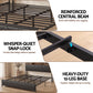 Muse Bed Frame with LED Lights Storage Headboard - Black King