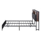 Muse Bed Frame with LED Lights Storage Headboard - Black Queen