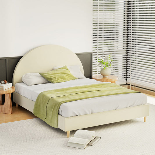 Giddy Bed & Mattress Package with 32cm Mattress - Cream Double