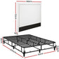 Fable Bed Frame with Headboard Platform Bed Base - Grey Queen