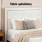 Fable Bed Frame with Headboard Platform Bed Base - Grey Queen