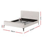 Larimar Bed & Mattress Package with 34cm Mattress Base Pocket Coil Linen Upholstered - Beige Queen