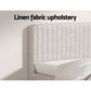 Larimar Bed & Mattress Package with 34cm Mattress Base Pocket Coil Linen Upholstered - Beige Queen
