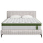 Larimar Bed & Mattress Package with 34cm Mattress Base Pocket Coil Linen Upholstered - Beige Queen