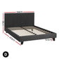 Beryl Bed & Mattress Package with 34cm Mattress Upholstered Hybrid Pocket Coil - Charcoal Double