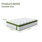 Beryl Bed & Mattress Package with 34cm Mattress Upholstered Hybrid Pocket Coil - Charcoal Double