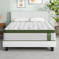 Saturn Bed & Mattress Package with 34cm Mattress Hybrid Headboard - White Double