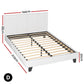 Saturn Bed & Mattress Package with 34cm Mattress Hybrid Headboard - White Double