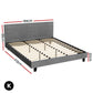 Jasper Bed & Mattress Package with 34cm Mattress Hybrid Leather Frame Medium - Grey King