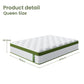 Jasper Bed & Mattress Package with 34cm Mattress Hybrid Leather Frame Medium - White Queen