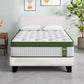 Jasper Bed & Mattress Package with 34cm Mattress Headboard Medium Firm Hybrid - White Single