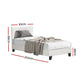 Jasper Bed & Mattress Package with 34cm Mattress Headboard Medium Firm Hybrid - White Single
