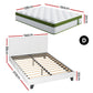 Jasper Bed & Mattress Package with 34cm Mattress Headboard Medium Firm Hybrid - White Double