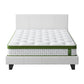 Jasper Bed & Mattress Package with 34cm Mattress Headboard Medium Firm Hybrid - White Double
