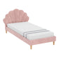 Rutile Bed & Mattress Package with 20cm Mattress Velvet Scallop Bedhead 20cm Mattress - Pink King Single