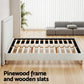 Arvela Bed Frame with Storage Scalloped Headboard Wooden Platform Base - Beige Queen