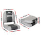 Set of 2 Folding Boat Seats Marine Swivel Low Back 10cm Padding Charcoal