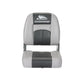 Set of 2 Folding Boat Seats Marine Swivel Low Back 10cm Padding Charcoal
