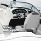 Set of 2 Folding Boat Seats Marine Swivel Low Back 10cm Padding Charcoal