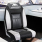 Set of 2 Folding Boat Seats Marine Seat Swivel High Back 12cm Padding Black