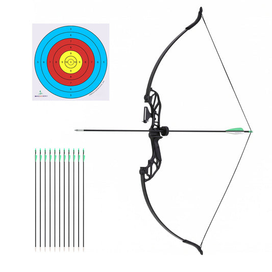 55lbs Bow Arrow Set Recurve Takedown Archery Hunting for Beginner Green