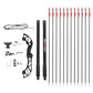 55lbs Bow Arrow Set Recurve Takedown Archery Hunting for Beginner Red