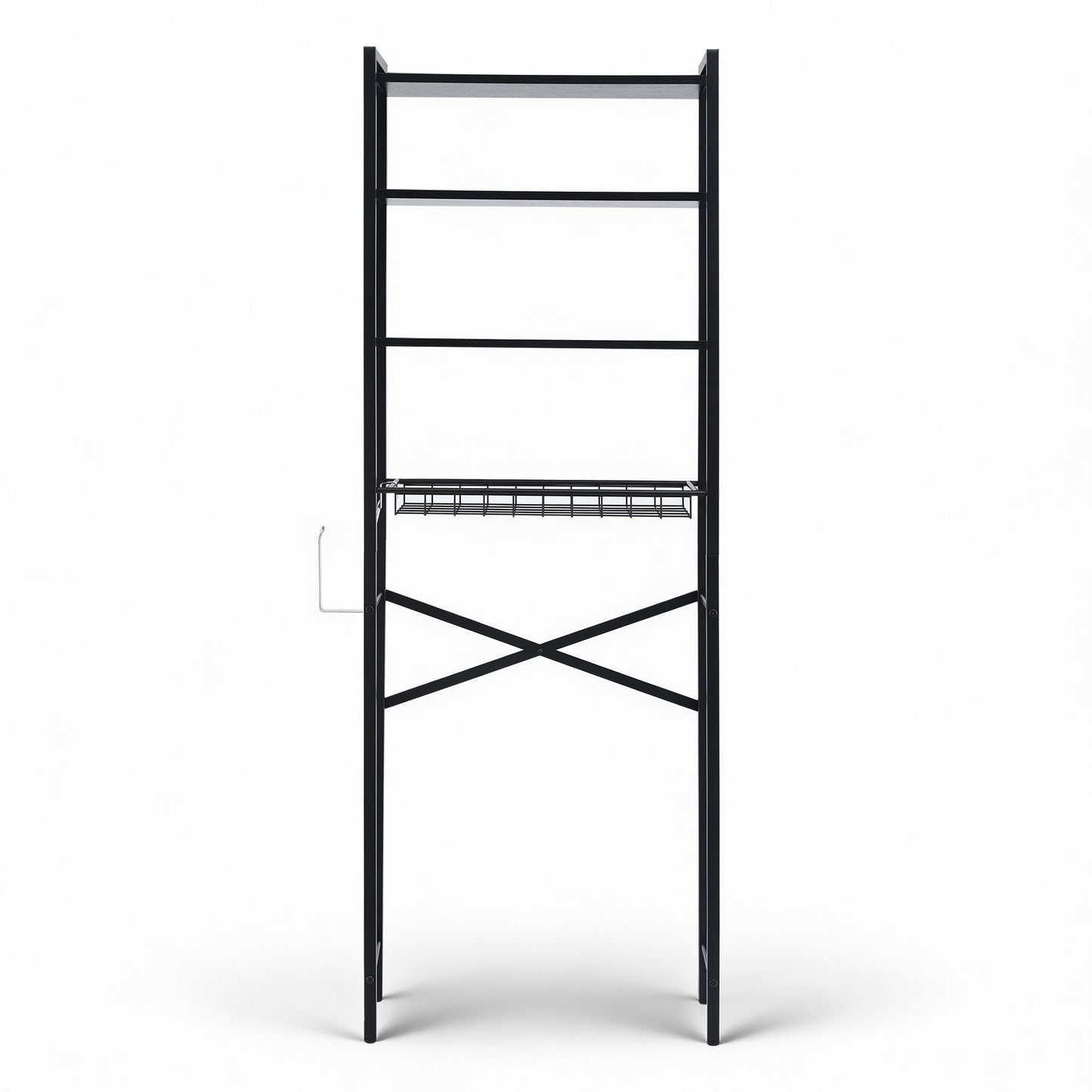 Over Toilet Bathroom Storage Rack Space Saving 4 Tier Organiser White