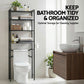 Over Toilet Bathroom Storage Rack Space Saving 4 Tier Organiser White