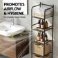 5 Tier Floor Standing Corner Shower Caddy Bathroom Organizer Black