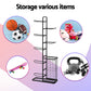 Everfit Ball Storage Rack Sports Equipment Organizer 7-Tier with Basket for Garage Gym Black