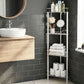 4 Tier Floor Standing Corner Shower Caddy Bathroom Organizer White