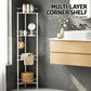 4 Tier Floor Standing Corner Shower Caddy Bathroom Organizer White
