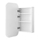 Bathroom Mirror Cabinet Medicine Shaving Arch Wall Hung 450x900mm White