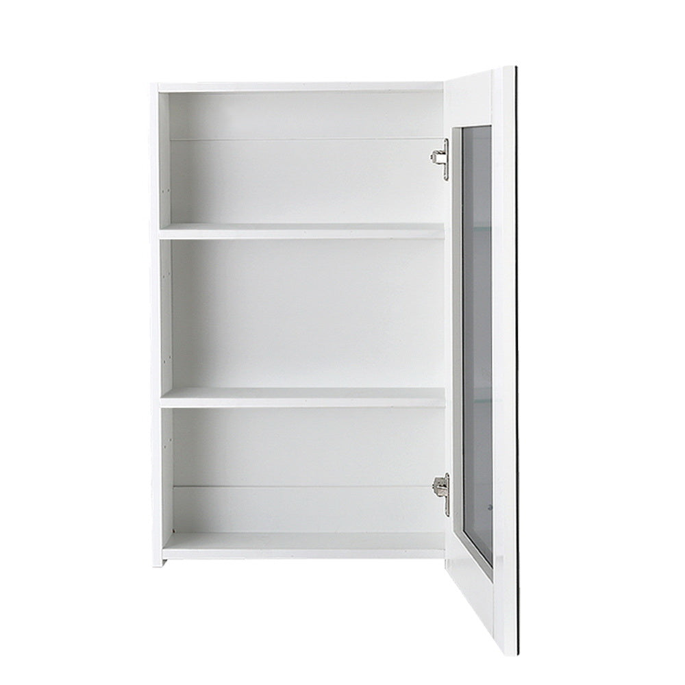 Bathroom Vanity Mirror with Storage Cabinet - White
