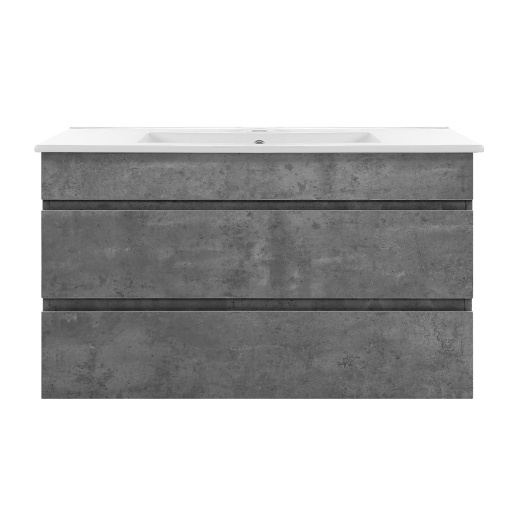 900mm Bathroom Vanity Cabinet Basin Unit Sink Storage Wall Mounted Cement