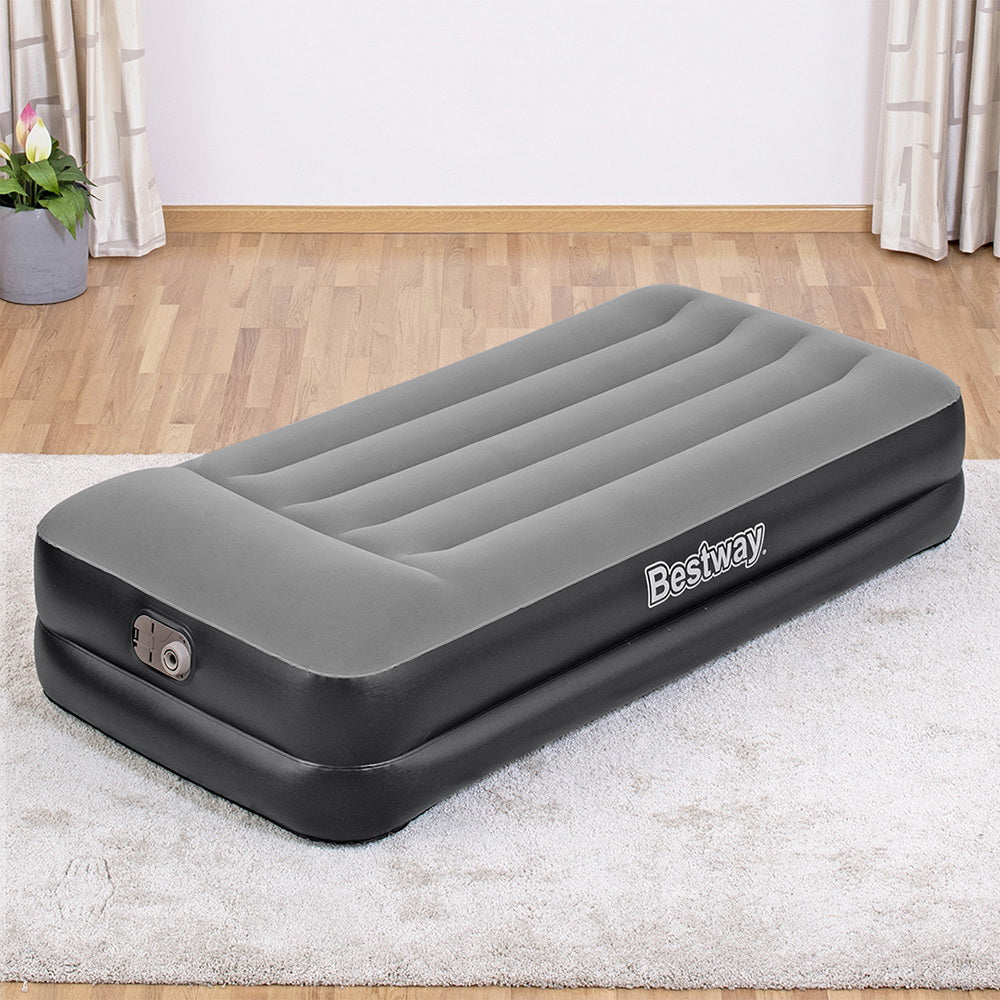 Factory Buys 46cm Air Mattress Inflatable Bed Airbed - Black Single